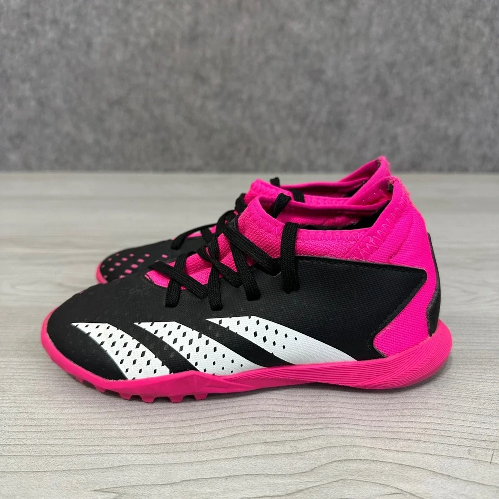 Adidas Predator Accuracy.3 Turf Shoes Kids Size 11K Black Pink Soccer Cleats